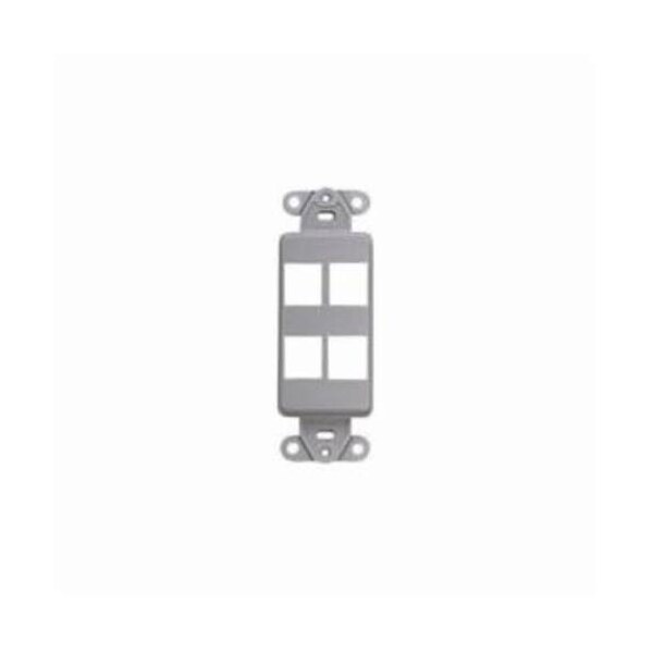 Placas de pared Leviton Ins Dec 4 Puertos Gris - 41644-GY