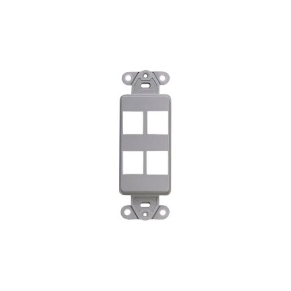 Placas de pared Leviton Ins Dec 4 Puertos Gris - 41644-GY