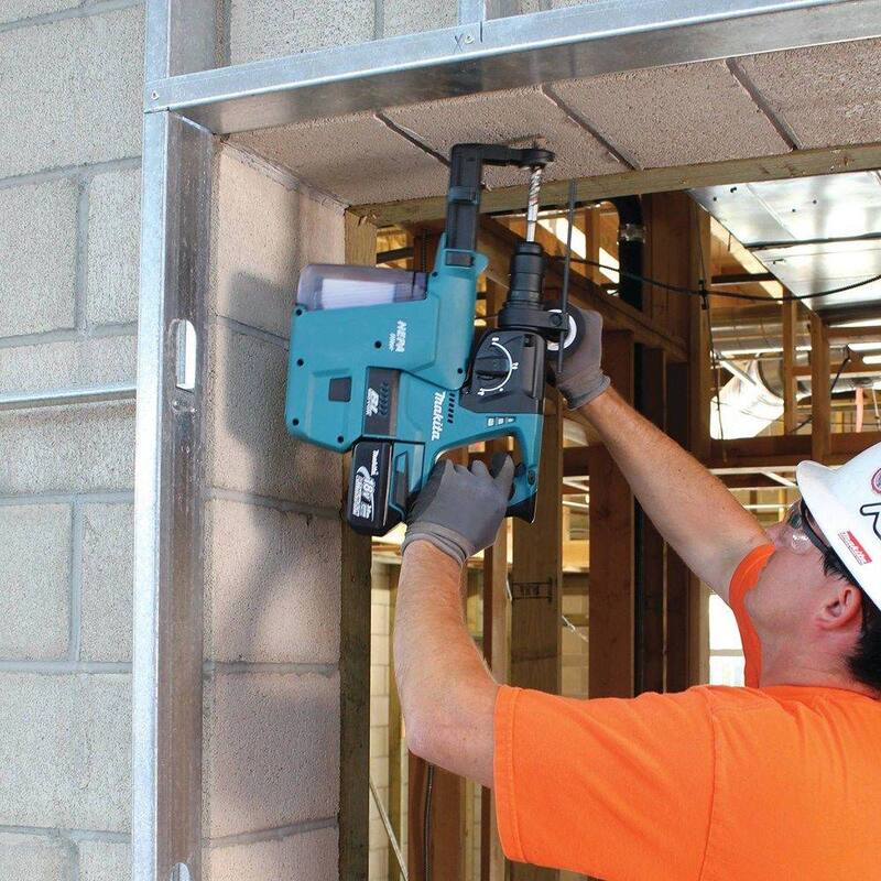 Martillo rotativo inalámbrico SDS-Plus de concreto/mampostería sin escobillas Makita 18V LXT de 1 pulgada de iones de litio (solo herramienta) - XRH01Z