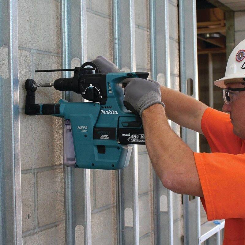 Martillo rotativo inalámbrico SDS-Plus de concreto/mampostería sin escobillas Makita 18V LXT de 1 pulgada de iones de litio (solo herramienta) - XRH01Z