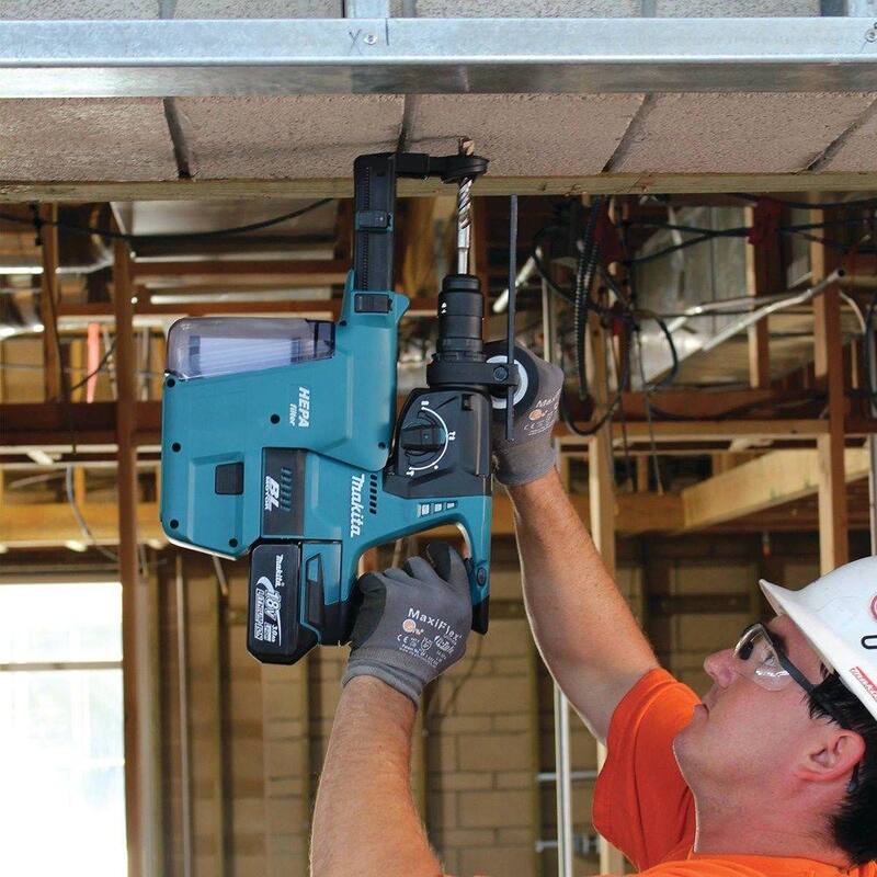 Martillo rotativo inalámbrico SDS-Plus de concreto/mampostería sin escobillas Makita 18V LXT de 1 pulgada de iones de litio (solo herramienta) - XRH01Z