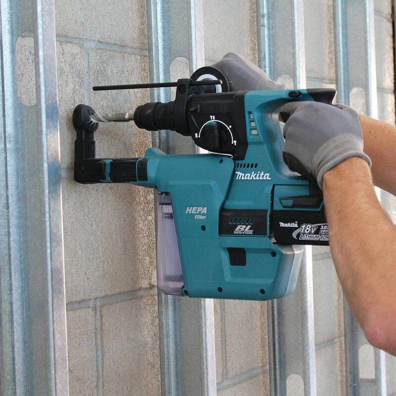 Martillo rotativo inalámbrico SDS-Plus de concreto/mampostería sin escobillas Makita 18V LXT de 1 pulgada de iones de litio (solo herramienta) - XRH01Z