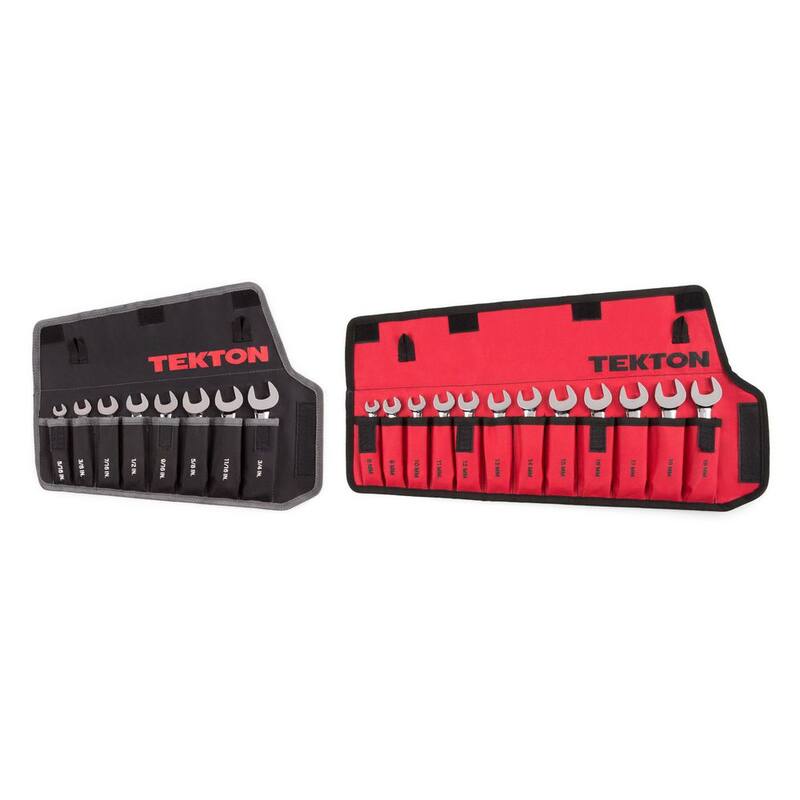 Juego de llaves mixtas cortas TEKTON, 20 piezas (5/16-3/4 pulg., 8-19 mm) - Estuche - WCB94601