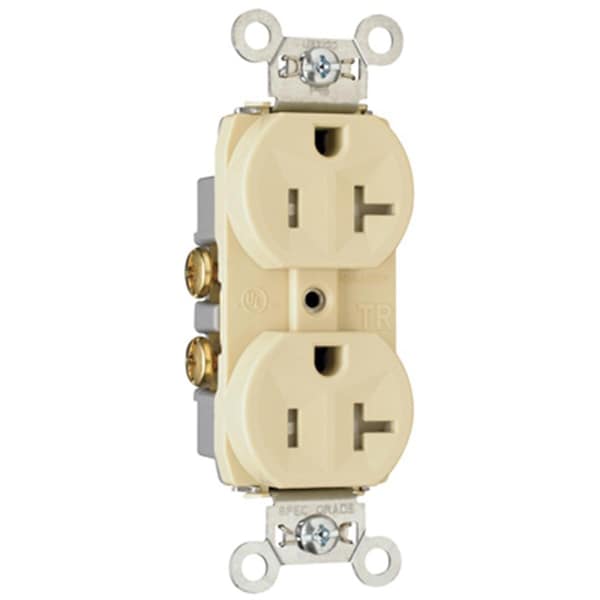 Yhior TR20ICC8 20A Dúplex Receptáculo a Prueba de Manipulaciones, Marfil - YH569218