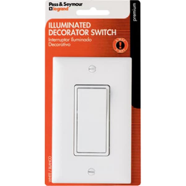 Interruptor iluminado Yhior TM873WSLCCC5WP, 15A, blanco - YH834549
