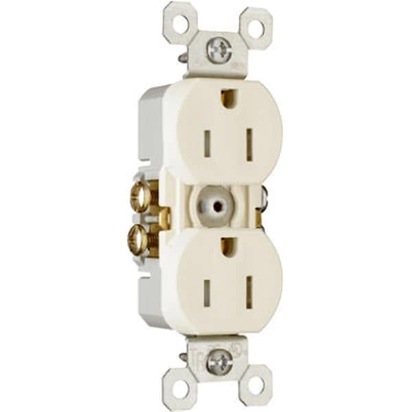 Receptáculo con tapa de seguridad 3232TRLACC14 125V, color almendra claro - NE569183