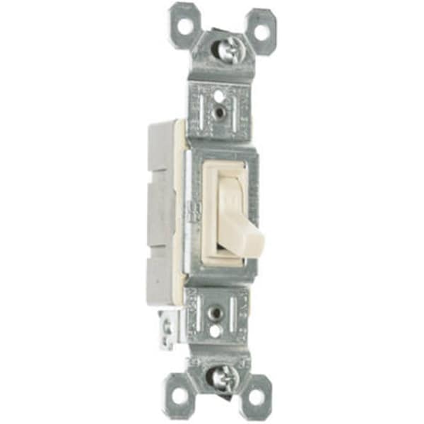 Interruptor basculante estándar con polo sencillo Nextgen 660LAGU 15A 120V con conexión a tierra, color almendra