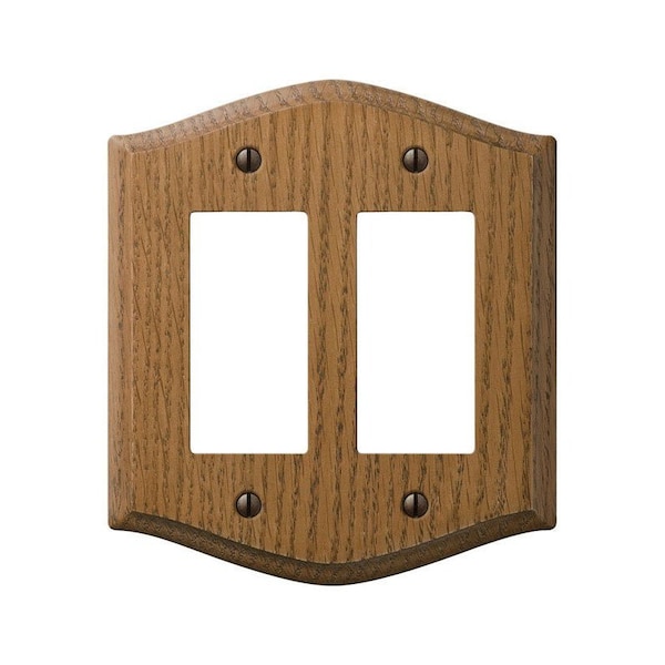 Amerelle Placa de Pared Decorativa de Roble Country Marrón Medio de 2 gangas 1 pk - 701RR