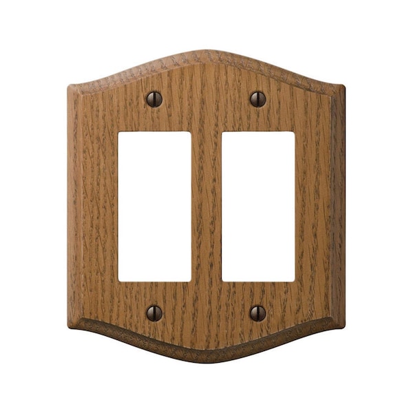 Amerelle Placa de Pared Decorativa de Roble Country Marrón Medio de 2 gangas 1 pk - 701RR
