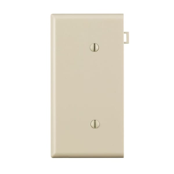 Placa de pared final de sección en blanco de nylon termoplástico de una sola sección en color almendra de Leviton - 1 paquete
