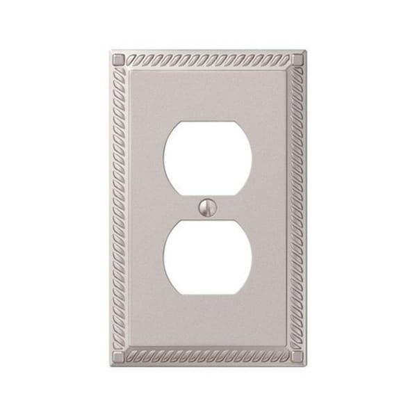 Placa de pared georgiana de níquel satinado Livewire 54DN 1 Duplex - LI154667