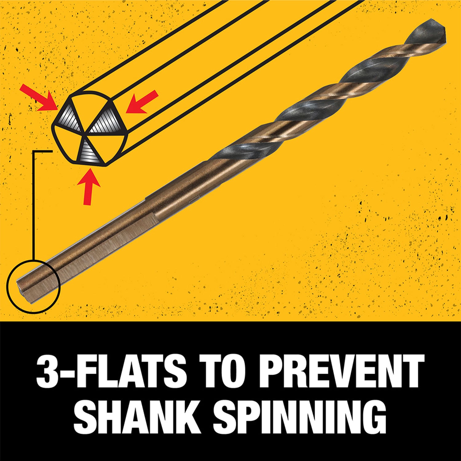 DEWALT Juego de 14 piezas de brocas helicoidales recubiertas de negro y dorado HSS de longitud estándar Jobber - DWA1184
