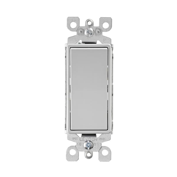 Leviton Leviton Decora 15 amps Single Pole Rocker Switch Light Gray 1 pk - 05601-2GS