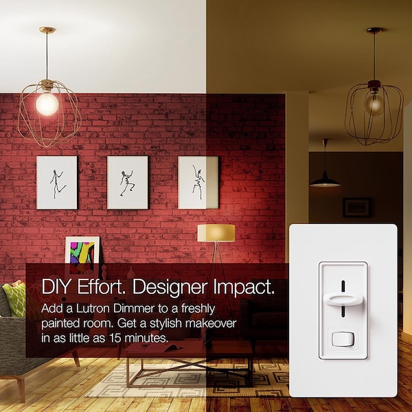 Interruptor atenuador de 3 vías Lutron Skylark blanco 150 W 1 paquete - SCL-153PH-WH