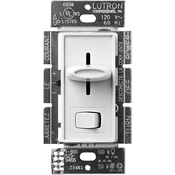 Interruptor atenuador de 3 vías Lutron Skylark blanco 150 W 1 paquete - SCL-153PH-WH
