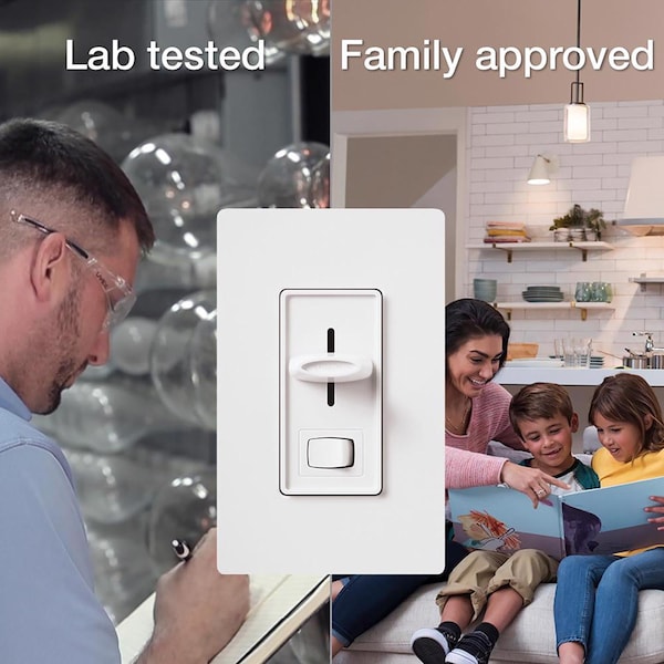 Interruptor atenuador de 3 vías Lutron Skylark blanco 150 W 1 paquete - SCL-153PH-WH