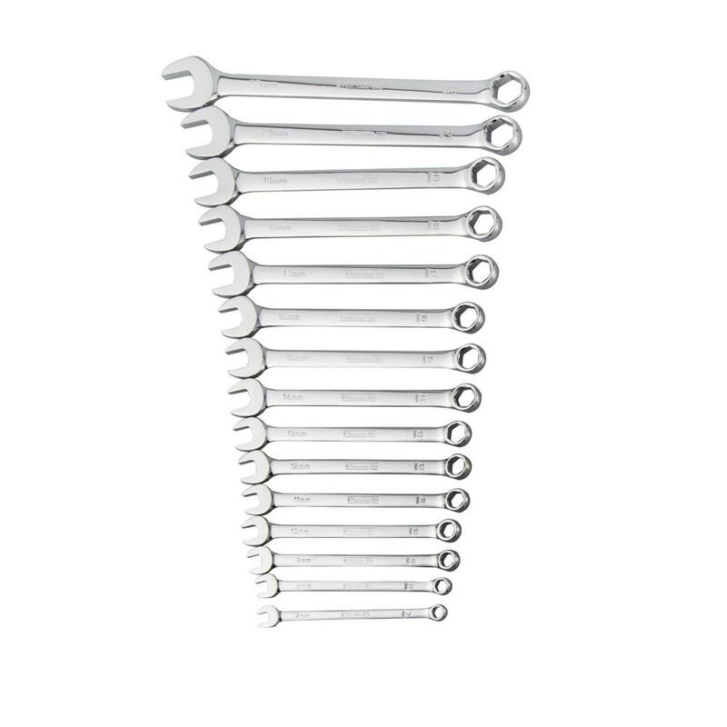 Juego de llaves combinadas metricas de 6 puntos STEELMAN PRO (15 piezas) - 78533