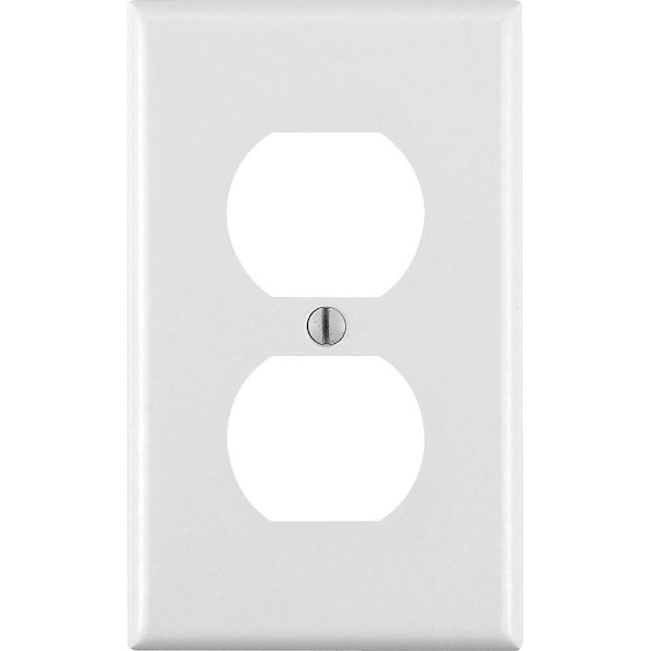Placa de Pared Dúplex de Plástico Termoestable de 1 Gang Leviton Blanco 1 pz - 88003-000