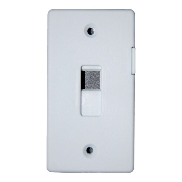 Adamax Protector de interruptor de palanca de acero estampado de 1 gang blanco 1 pk - SLGWH