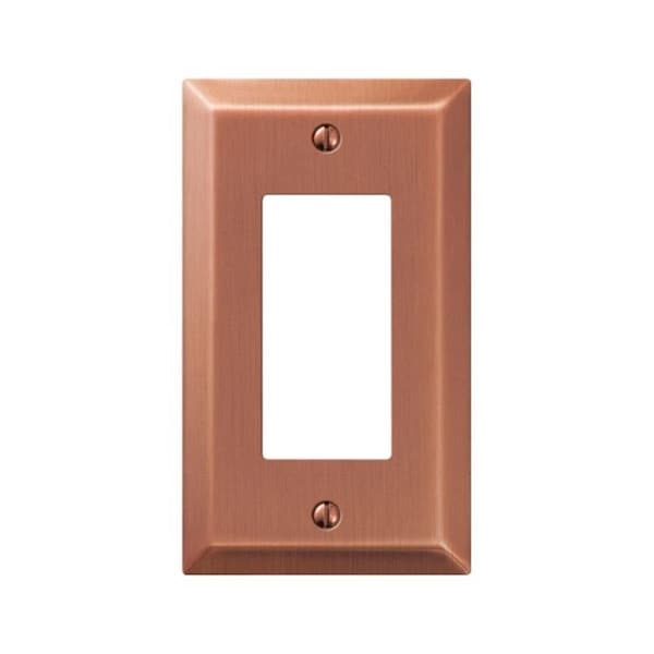Placa de pared 1 interruptor de balancín - GFCI con cobre antiguo