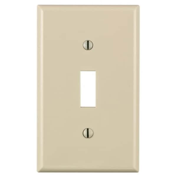 Placa de interruptor de palanca de 1 gang light almond Leviton Leviton Mfg 024-80701-00T