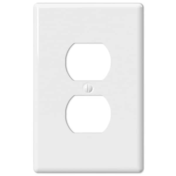Amerelle Placa de pared cerámica blanca de 1 gang para toma doble - 3000DW