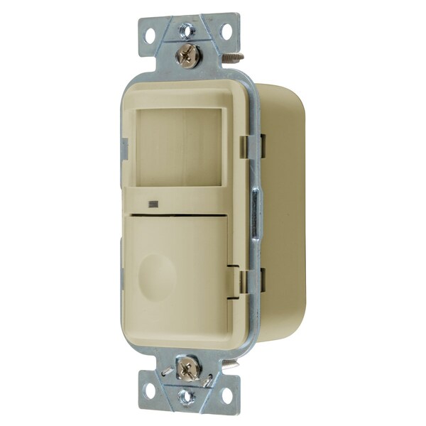 Interruptor de sensor de ocupación Bryant, Sensor de movimiento de infrarrojos pasivo, Encendido manual, Ajuste manual, 120V AC - MS1001NI