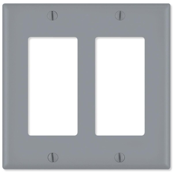 Placa de pared Decora LV80409x-LV80409G, 2 Gang, Gris - EZ1574039