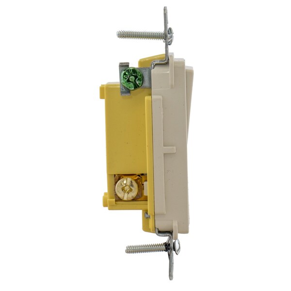 Hubbell Wiring Device-Kellems TradeSelect, interruptores y controles de iluminación, interruptor decorativo, grado residencial, interruptor basculante de propósito general AC, de tres vías, 15A 120/277V AC, con conexión posterior y lateral, luz - RSD315LA