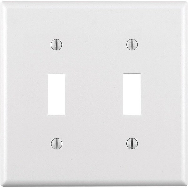 Placa de pared de palanca de plástico termoestable de 2 gang Leviton blanco 1 paquete - 88009-000