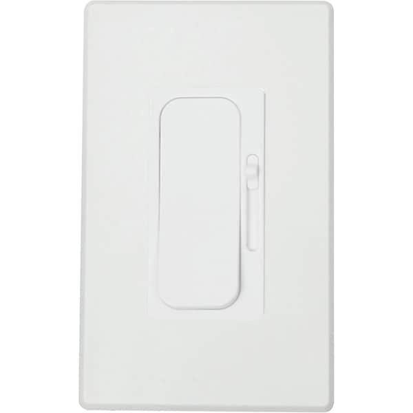 Interruptor atenuador deslizante estilo roquero Sunlite LED con placa de pared Blanco - 55157-SU