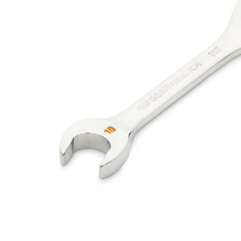 Juego de llaves combinadas de trinquete cortas de 12 puntas SAE/métricas de 90 dientes GEARWRENCH (14 piezas) - 86859