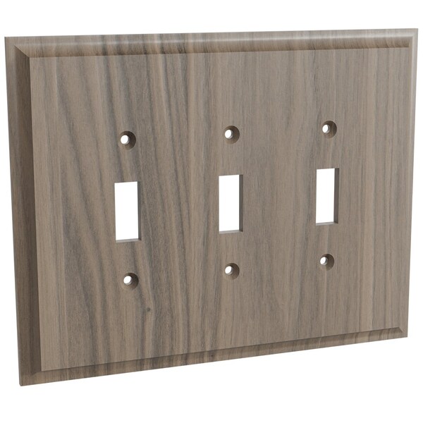Placa de interruptor de luz triple - Nogal - 01453001WL1