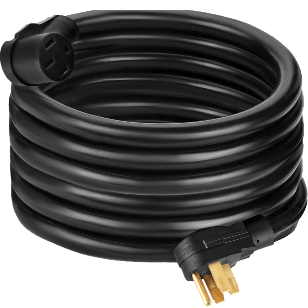 VEVOR RV Power Cord 50Ft 40 Amp RV Extension Cord AWG8 40 amp rv Extension Cord Truck Trailer Motorhome Camper RV Cord Grip Handles Camper Trailer Power Supply Cable - 50CRVDYX000000001V0