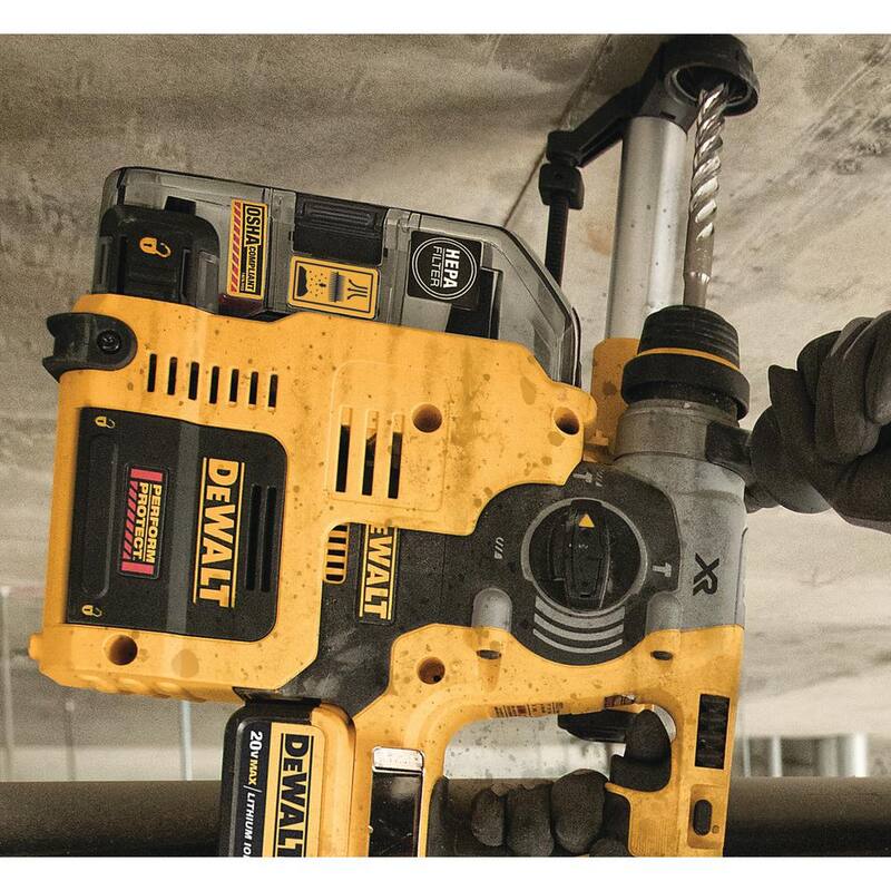 DEWALT 20V MAX XR Martillo Rotativo SDS Plus con Extractor Incorporado y (2) Baterías de 20V 5.0Ah - DCH273P2DHO