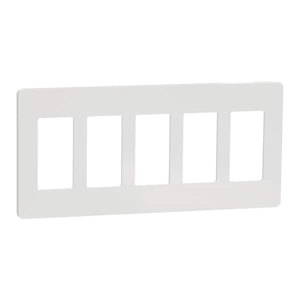 Marco de cubierta Square D, serie X, 5 grupos, sin tornillos - SQWP141005WH