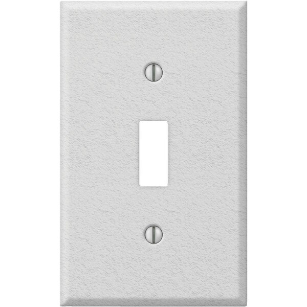 Placa de interruptor de palanca de acero estampado de 1 canal Amerelle PRO, color blanco arrugado - C982TW