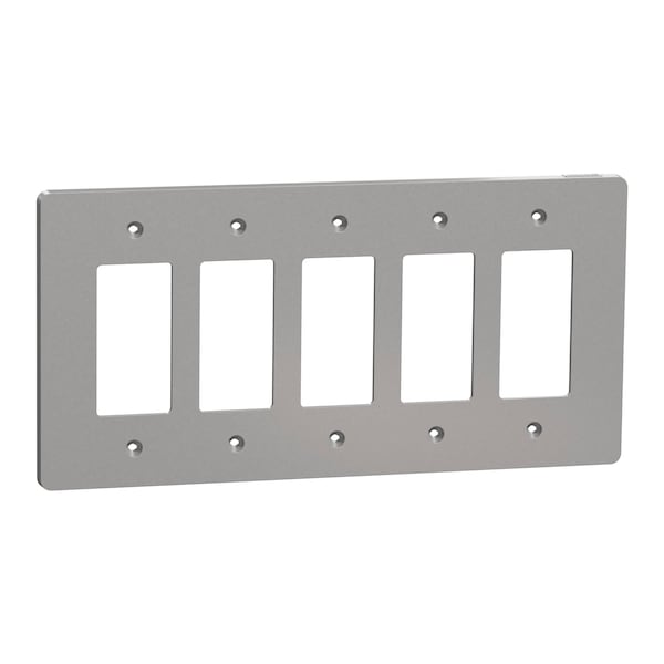 Marco de cubierta Square D, Serie X, 5 Módulos, Gris - SQWS141005GY