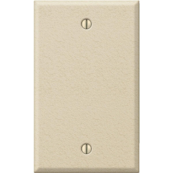 Placa de pared en blanco de acero estampado de 1 banda, marfil arrugado - C982BIV