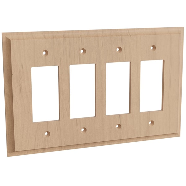 Placa de interruptor cuádruple Levington - Alder - 01454003AL1