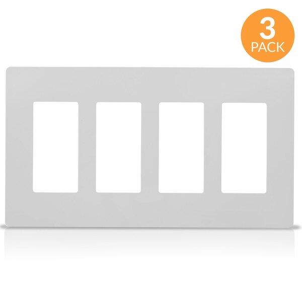 Faith Wall Plate, Number of Gangs: 4-Gang Plastic, White - SWP4-WH-03