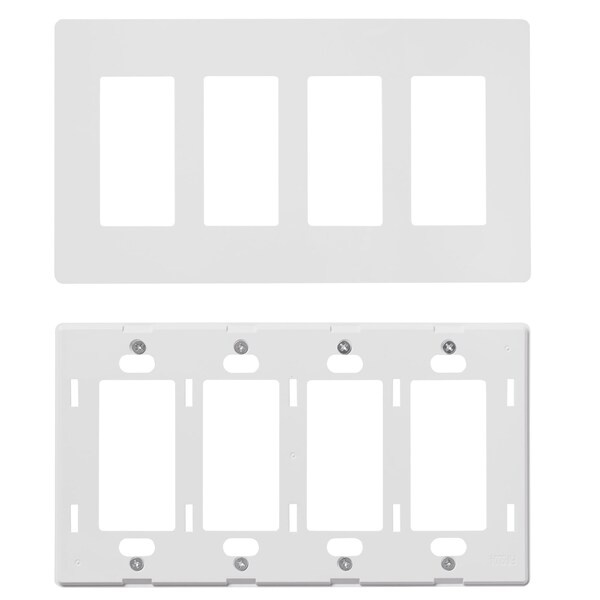 Faith Wall Plate, Number of Gangs: 4-Gang Plastic, White - SWP4-WH-03