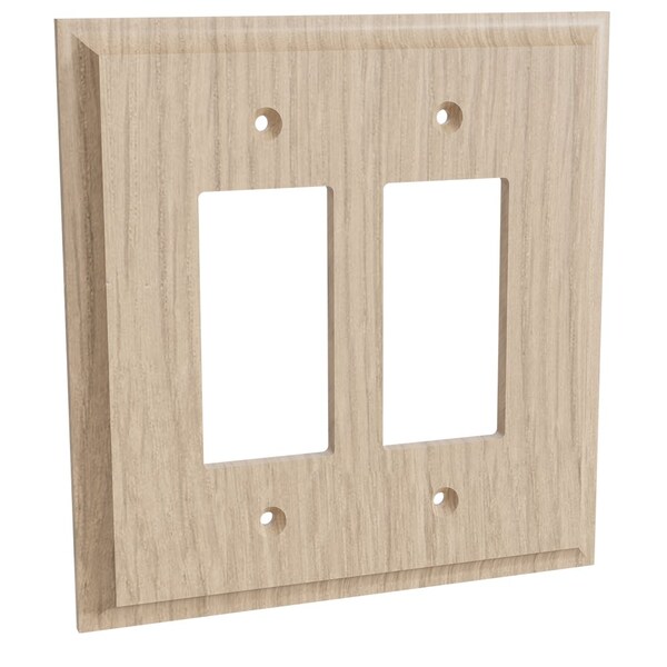 Placa doble de interruptor Levington - Roble blanco - 01451003WK1