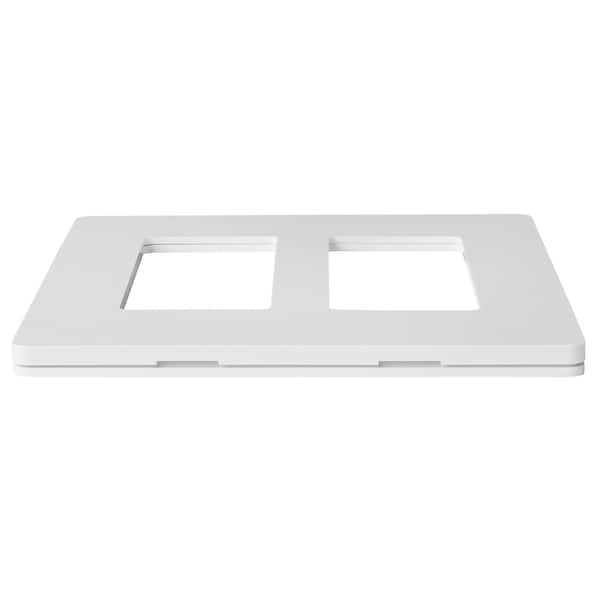 Placa de pared Faith, Número de gangs: 2-Gang de plástico, blanco - SWP2-WH-10