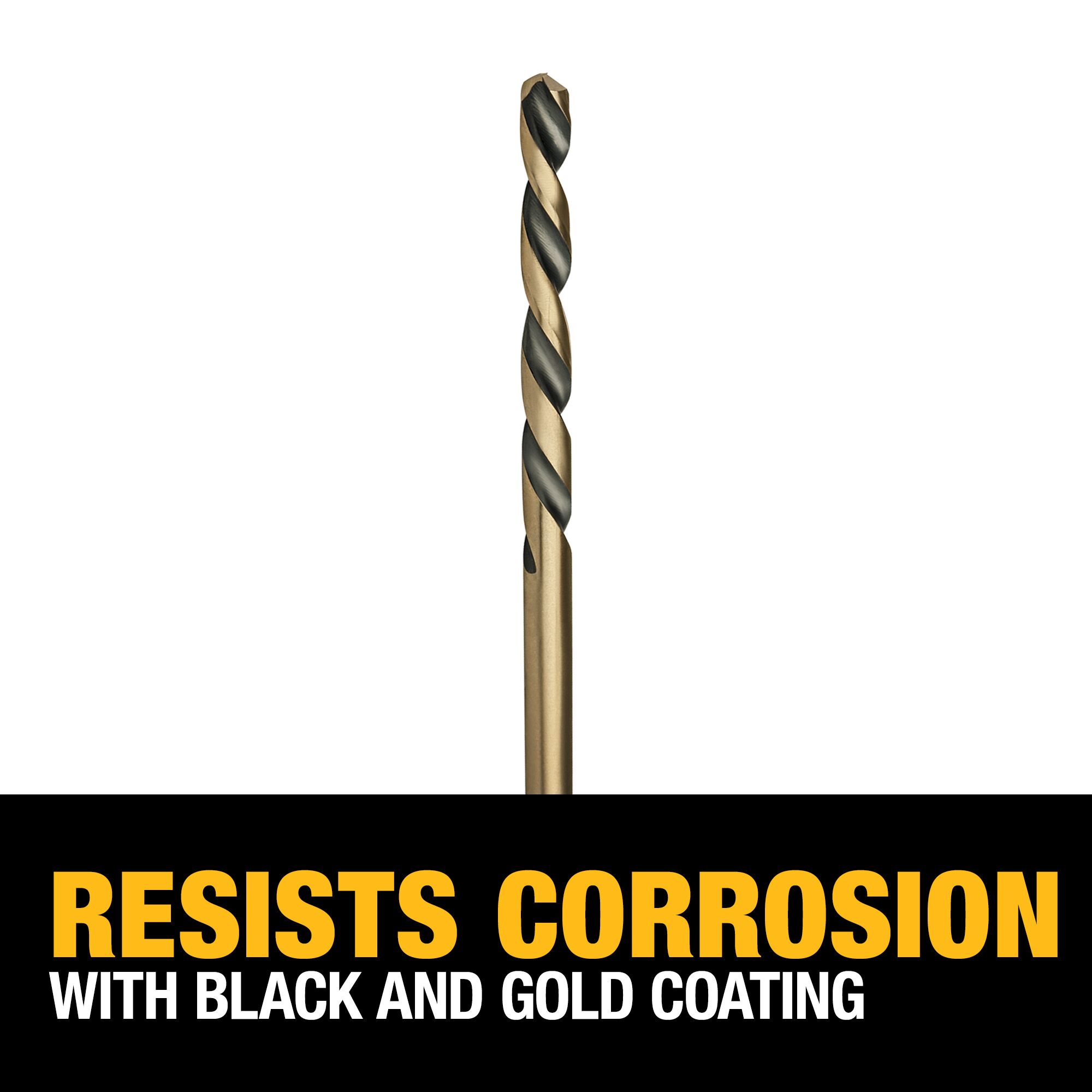 DEWALT Broca helicoidal recubierta en negro y dorado de longitud estándar de 9/16 pulgadas x 6 pulgadas - DW1620