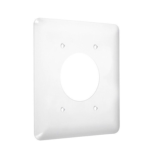 Placas de Pared para Receptáculo Único Taymac, Número de Tomas: 2 Metal, Acabado Liso, Blanco - WRW2-2