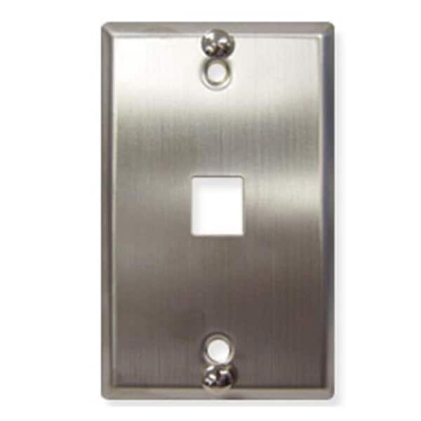 Placa de Pared para Teléfono Empotrada de 1 Puerto - Acero Inoxidable - MA557949