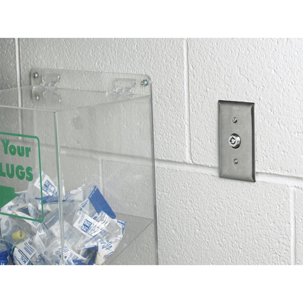 Placas de pared con apertura de seguridad Hubbell Wiring Device-Kellems, Número de gangs: 1 Acero inoxidable, Acabado cepillado, Plata - SS12RKL