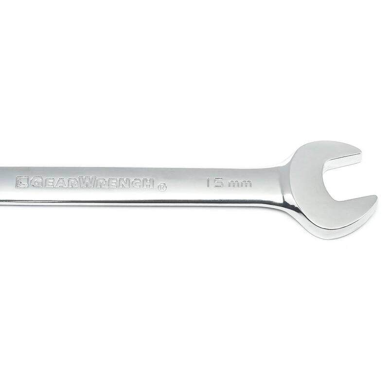 Set de llaves de trinquete reversible combinadas con medidas métricas y SAE de GEARWRENCH (16 piezas) - 954316C
