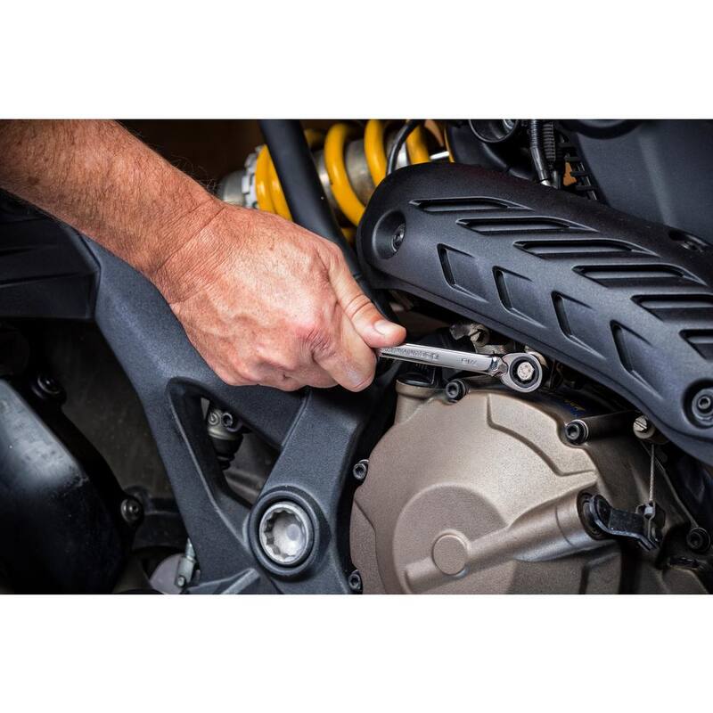 Set de llaves de trinquete reversible combinadas con medidas métricas y SAE de GEARWRENCH (16 piezas) - 954316C